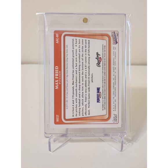 2011 Bowman Perfect Game MAX FRIED AUTO #'d 218/235 ATLANTA BRAVES - Picture 2 of 3